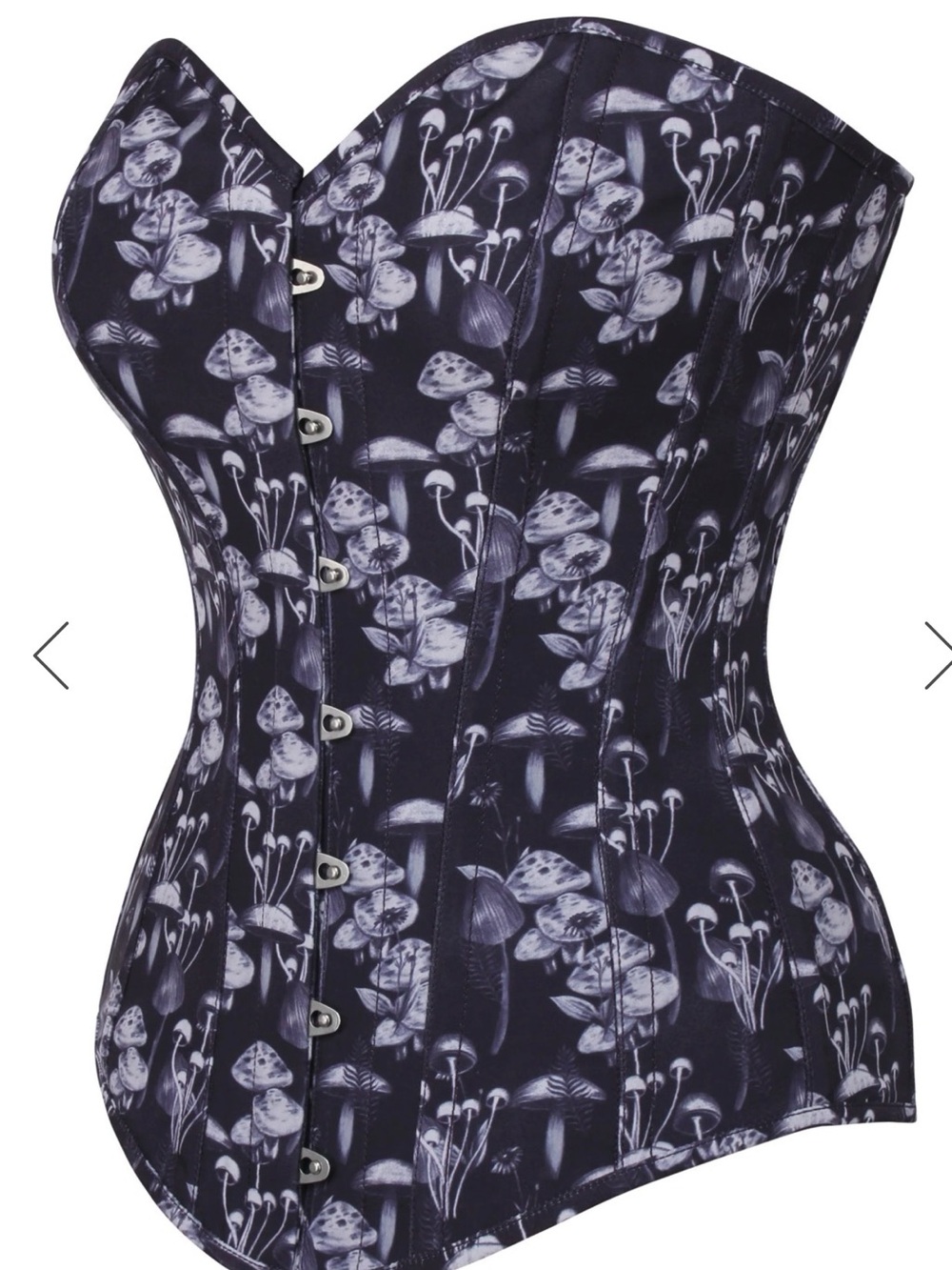 Corset Story Cottagecore Fairycore Whimsical Goth Mushroom Print Waist Cincher